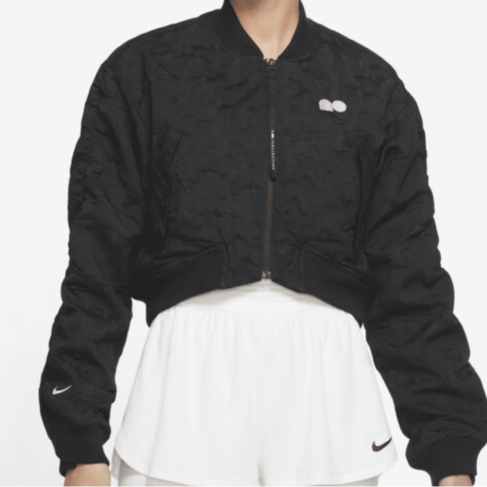 Nike x NAOMI OSAKA TENNIS MANEKI-NEKO Black BOMBER JACKET Sz S